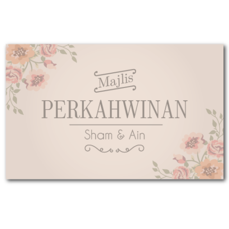 kad kahwin floral 1 Sham-Ain