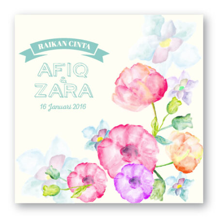 Kad Kahwin Floral 22