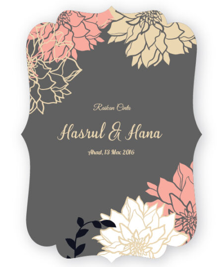Kad kahwin floral 24