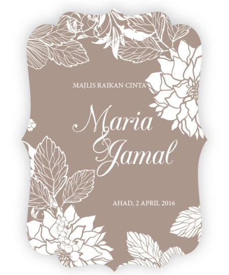 Kad kahwin floral 28