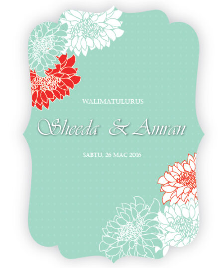 kad kahwin floral 26