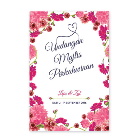 Kad kahwin Floral 49