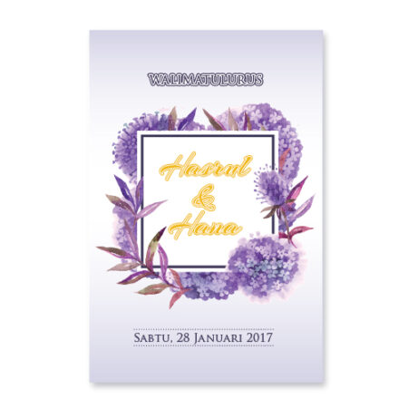 kad kahwin floral 54