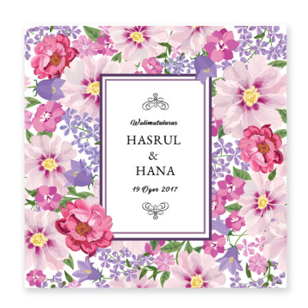 Kad kahwin Floral 66 bunga