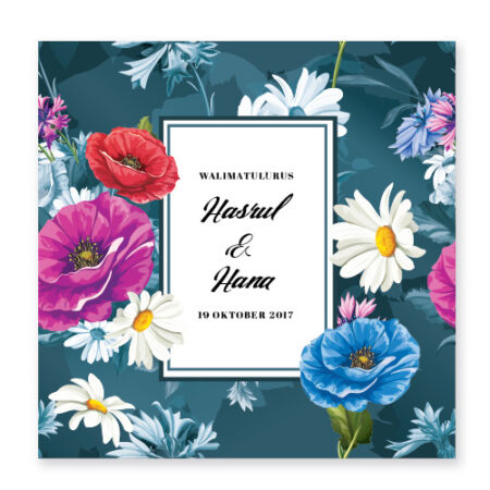 Kad kahwin Floral 69 wild flower